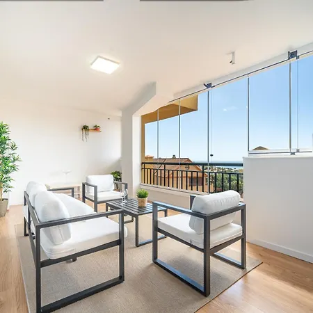 Wonderful Golf & Beach Apartment With Front Seaview And Pool Benalmádena Esterno foto